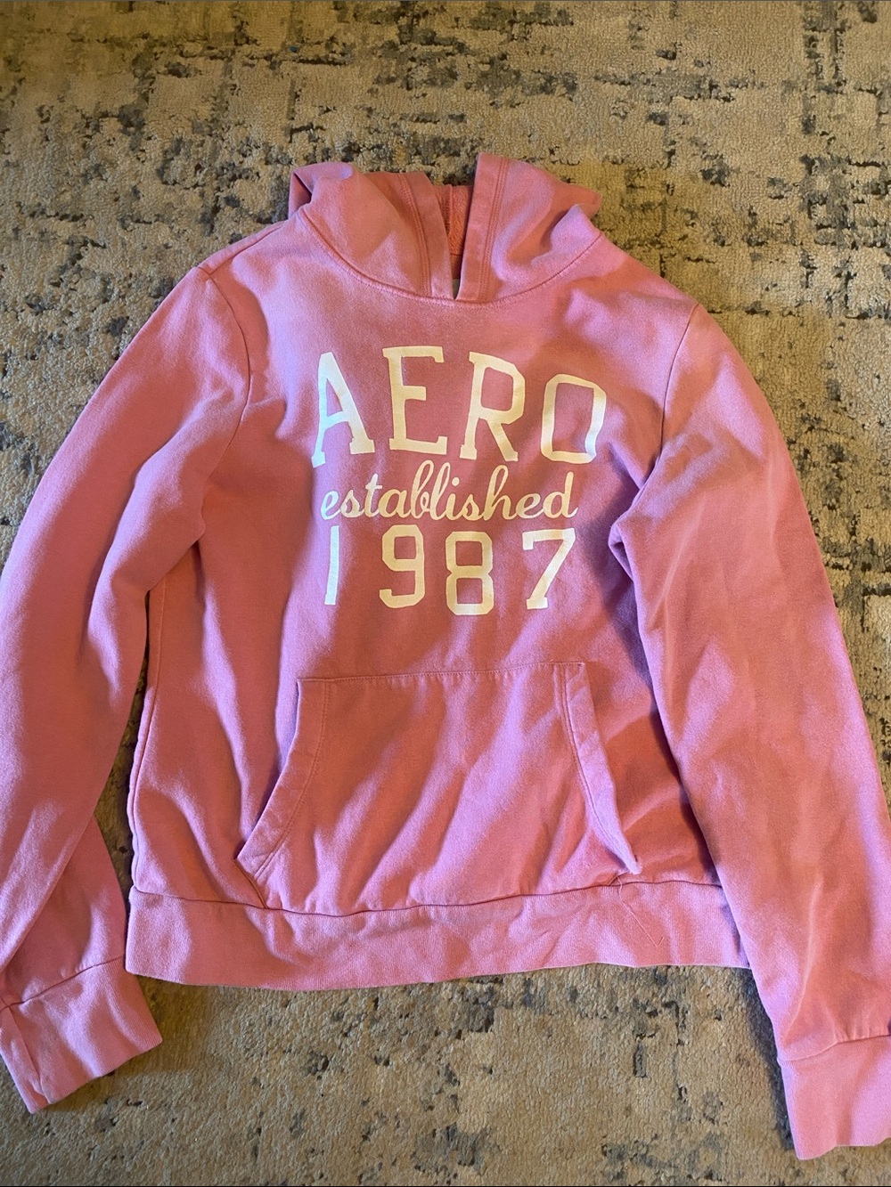 Aeropostale Pink Logo Hoodie Sweatshirt